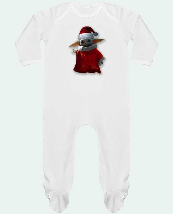 Pyjama Bébé Manches Longues Contrasté Baby Yoda lutin de Noël - Kaarto