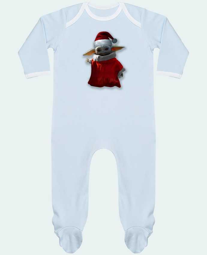 Pyjama Bébé Manches Longues Contrasté Baby Yoda lutin de Noël - Kaarto