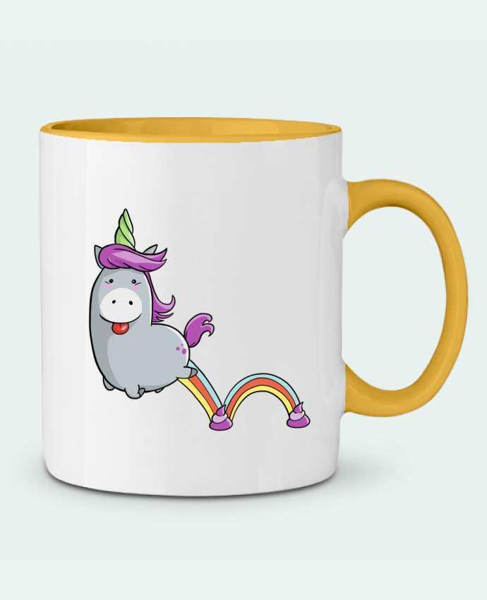 Mug bicolore Licorne sautillante Tomi Ax - tomiax.fr