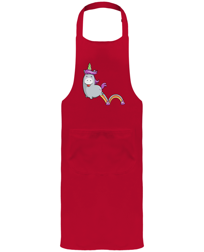 Garden or Sommelier Apron with Pocket Licorne sautillante by Tomi Ax - tomiax.fr