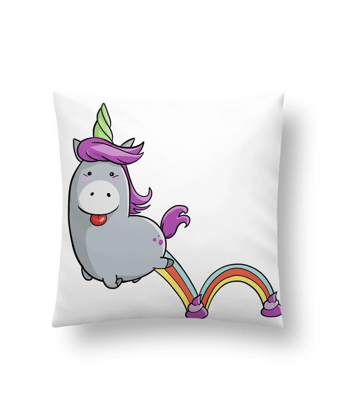 Cushion synthetic soft 45 x 45 cm Licorne sautillante by Tomi Ax - tomiax.fr