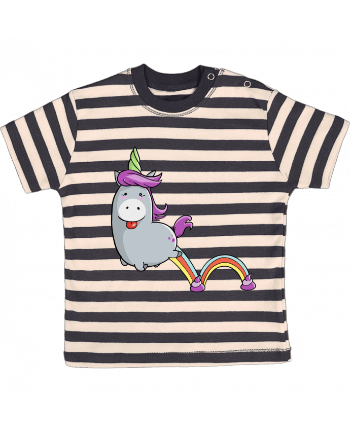 T-shirt baby with stripes Licorne sautillante by Tomi Ax - tomiax.fr