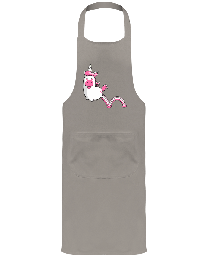 Tablier avec poches Licorne Sautillante - Version rose par Tomi Ax - tomiax.fr