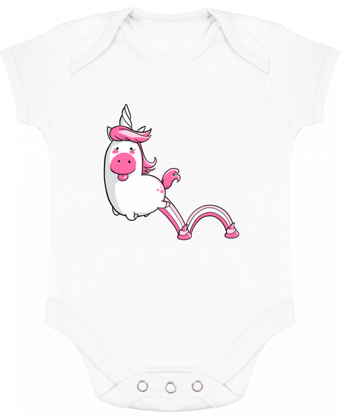 Baby Body Contrast Licorne Sautillante - Version rose by Tomi Ax - tomiax.fr