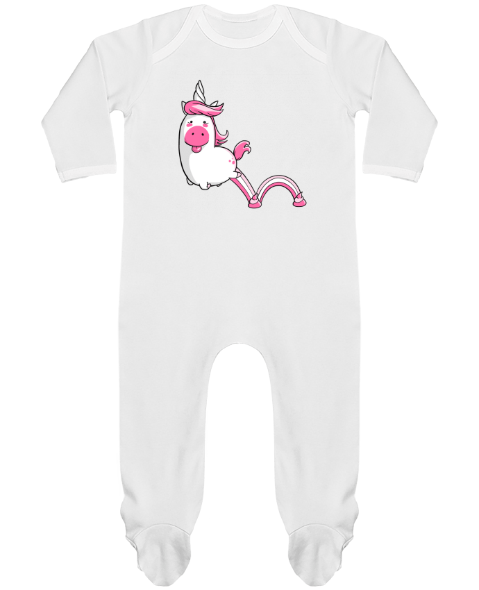 Body Pyjama Bébé Licorne Sautillante - Version rose par Tomi Ax - tomiax.fr