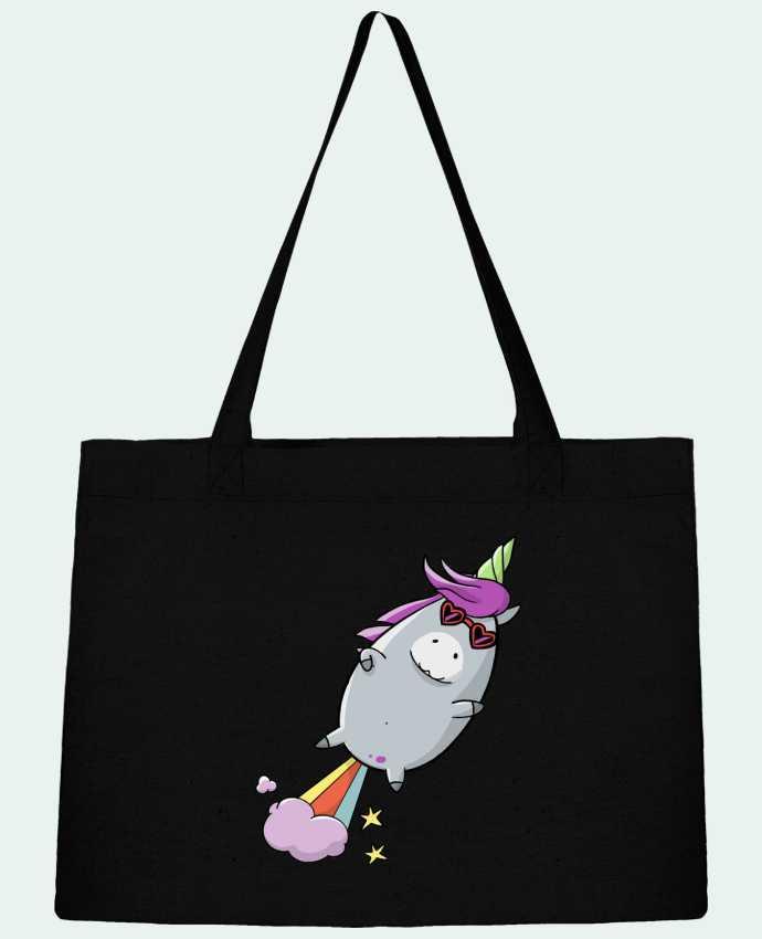 Shopping tote bag Stanley Stella Licorne à propulsion naturelle by Tomi Ax - tomiax.fr