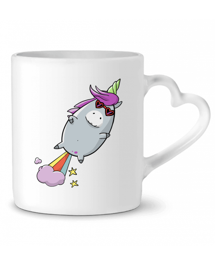 Mug coeur Licorne à propulsion naturelle par Tomi Ax - tomiax.fr