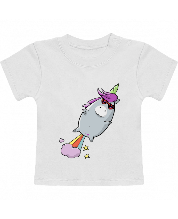 T-Shirt Baby Short Sleeve Licorne à propulsion naturelle manches courtes du designer Tomi Ax - tomiax.fr