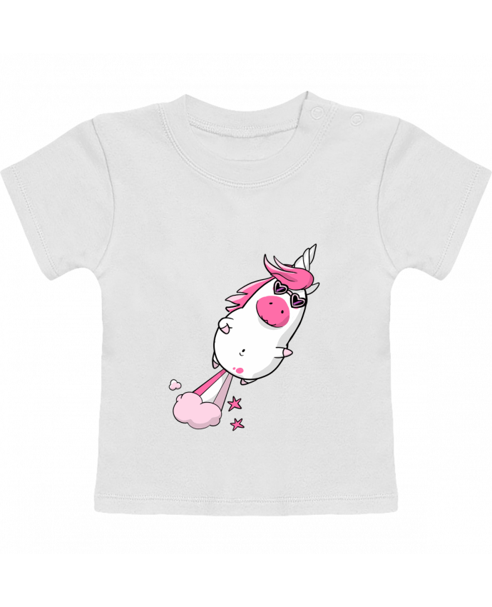 T-shirt bébé Licorne à propulsion naturelle - version 2 manches courtes du designer Tomi Ax - tomiax