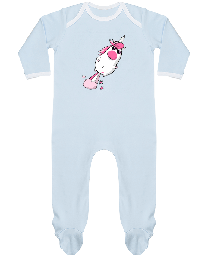 Baby Sleeper long sleeves Contrast Licorne à propulsion naturelle - version 2 by Tomi Ax - tomiax.fr