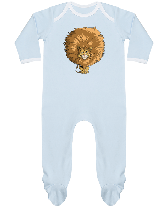 Baby Sleeper long sleeves Contrast Lion à grosse crinière by Tomi Ax - tomiax.fr