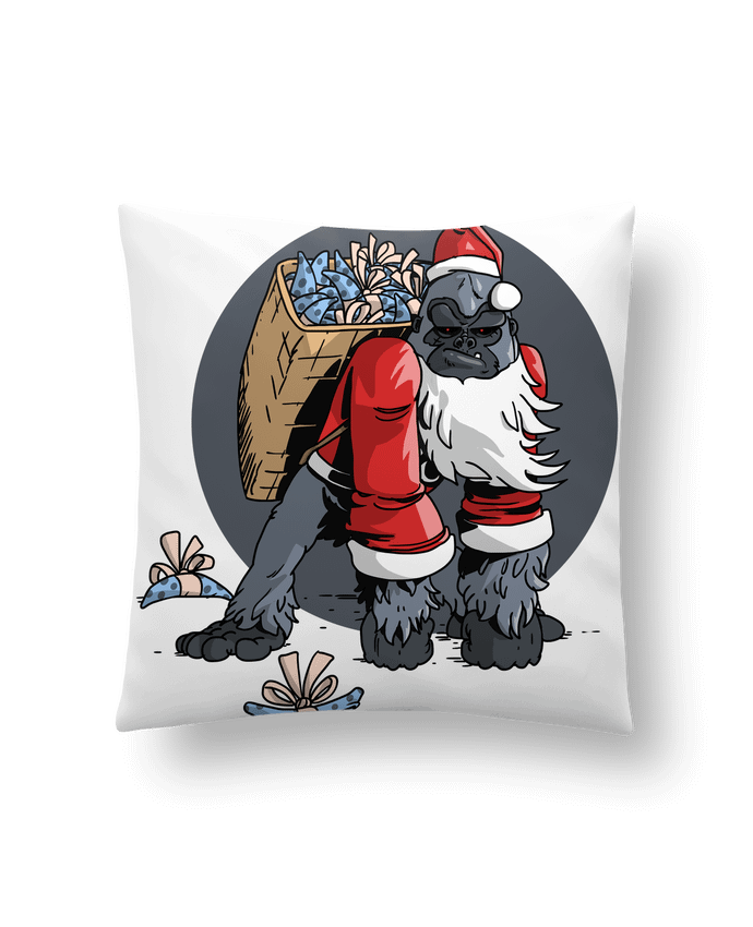 Coussin Le Noël du Gorille par Tomi Ax - tomiax.fr