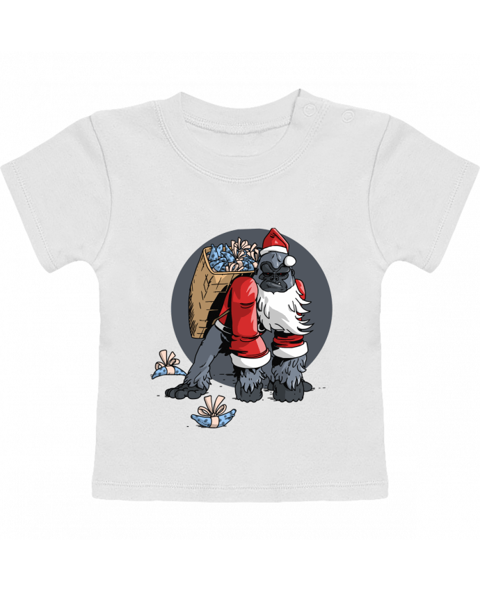 T-shirt bébé Le Noël du Gorille manches courtes du designer Tomi Ax - tomiax.fr