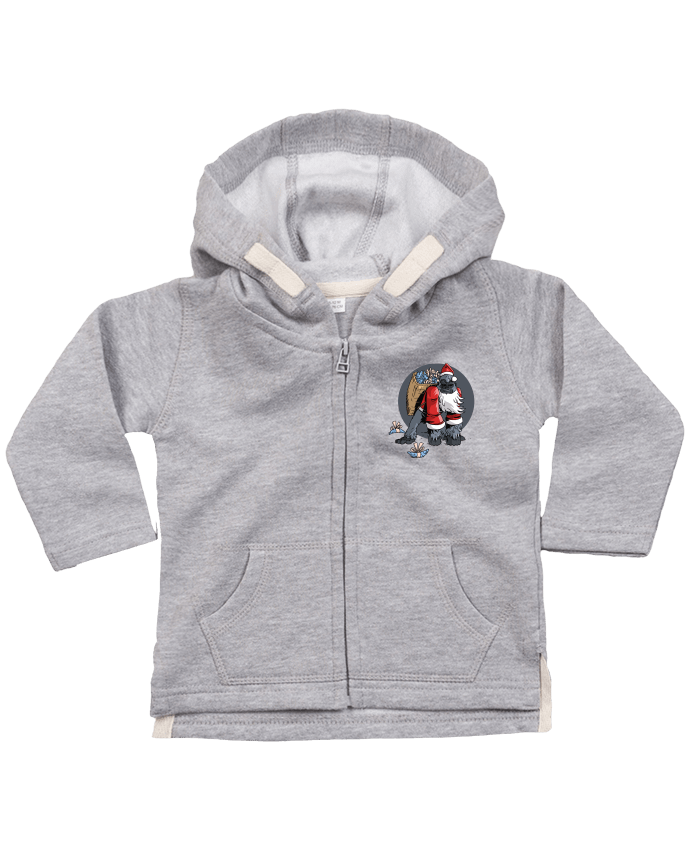 Hoddie with zip for baby Le Noël du Gorille by Tomi Ax - tomiax.fr