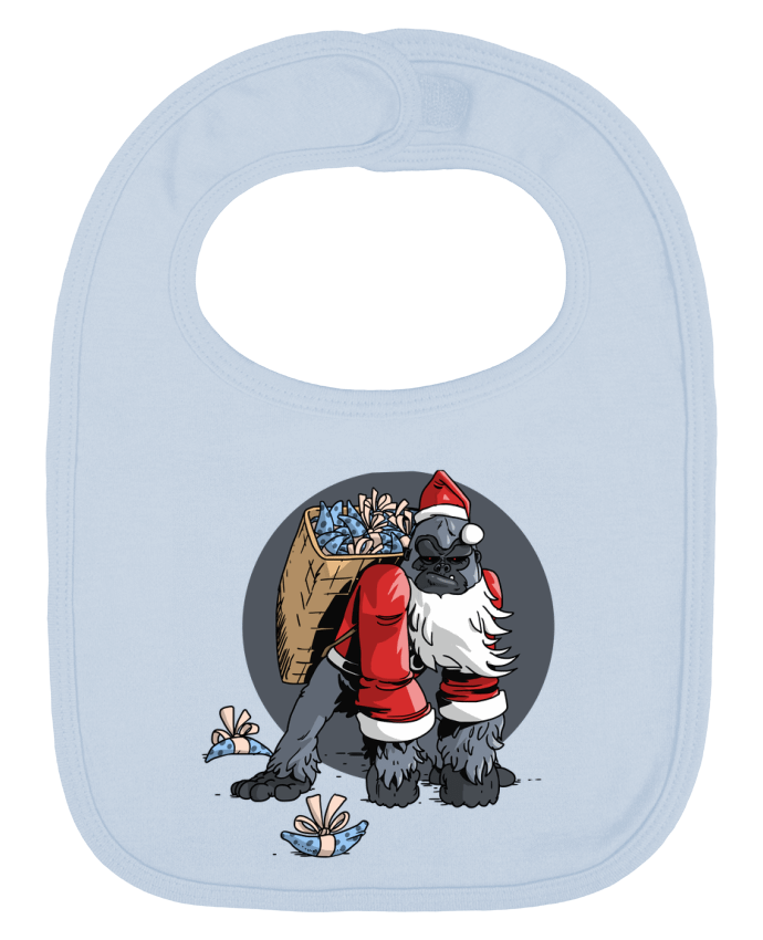 Bavoir bébé uni Le Noël du Gorille par Tomi Ax - tomiax.fr