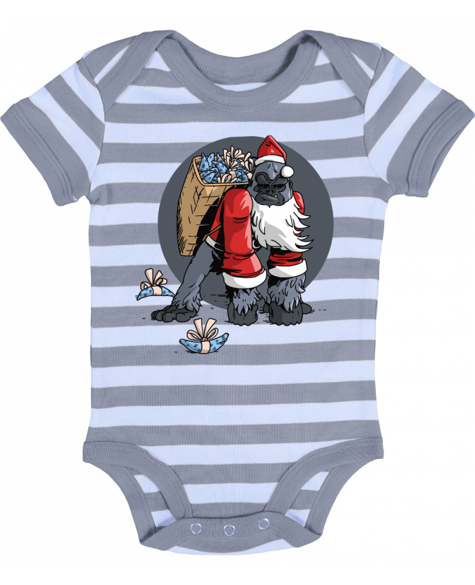 Baby Body striped Le Noël du Gorille - Tomi Ax - tomiax.fr