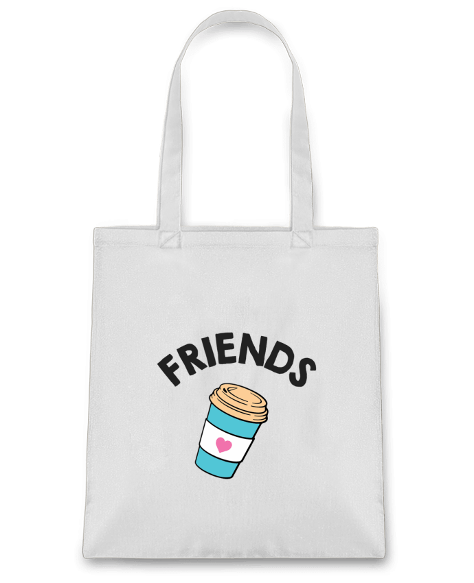 Tote Bag cotton Best Friends donut coffee by tunetoo