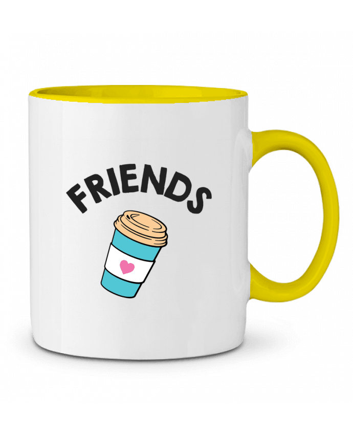 Two-tone Ceramic Mug Best Friends donut coffee tunetoo
