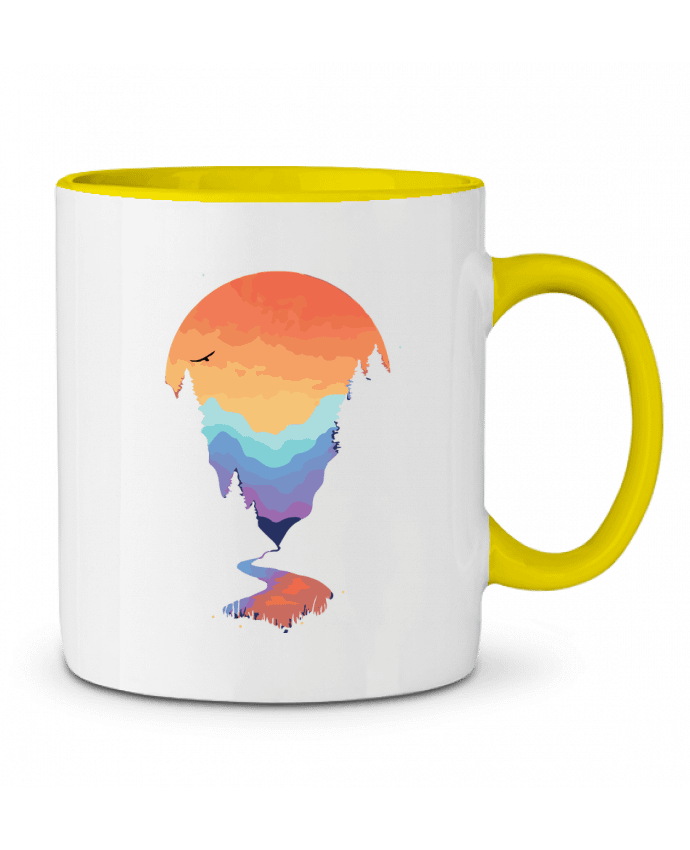 Mug bicolore Paysage de montagne jorrie