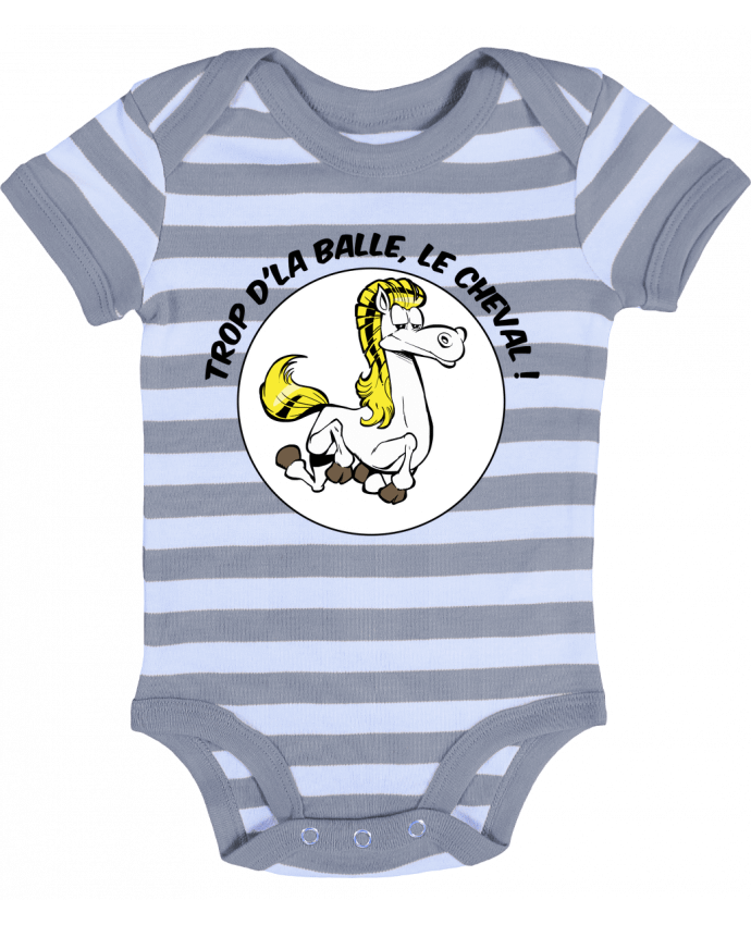 Baby Body striped Trop d'la balle, le cheval - Tomi Ax - tomiax.fr