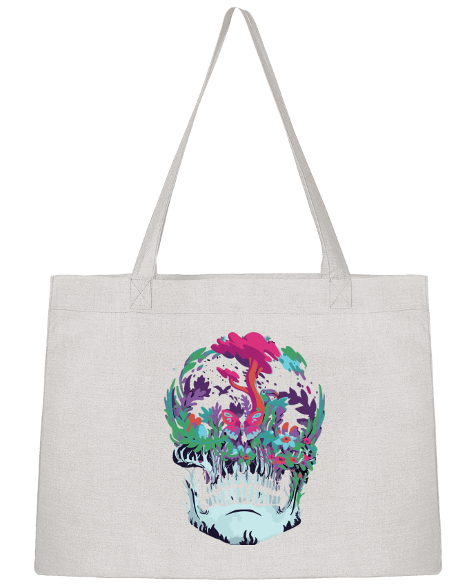 Shopping tote bag Stanley Stella Skull nature by jorrie