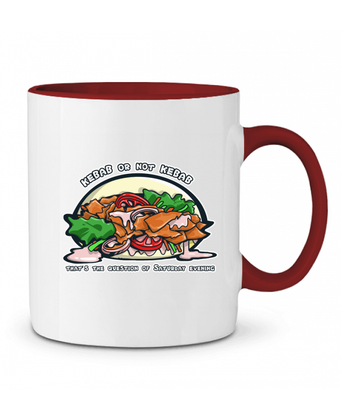 Mug bicolore Kebab or not Kebab ? Tomi Ax - tomiax.fr