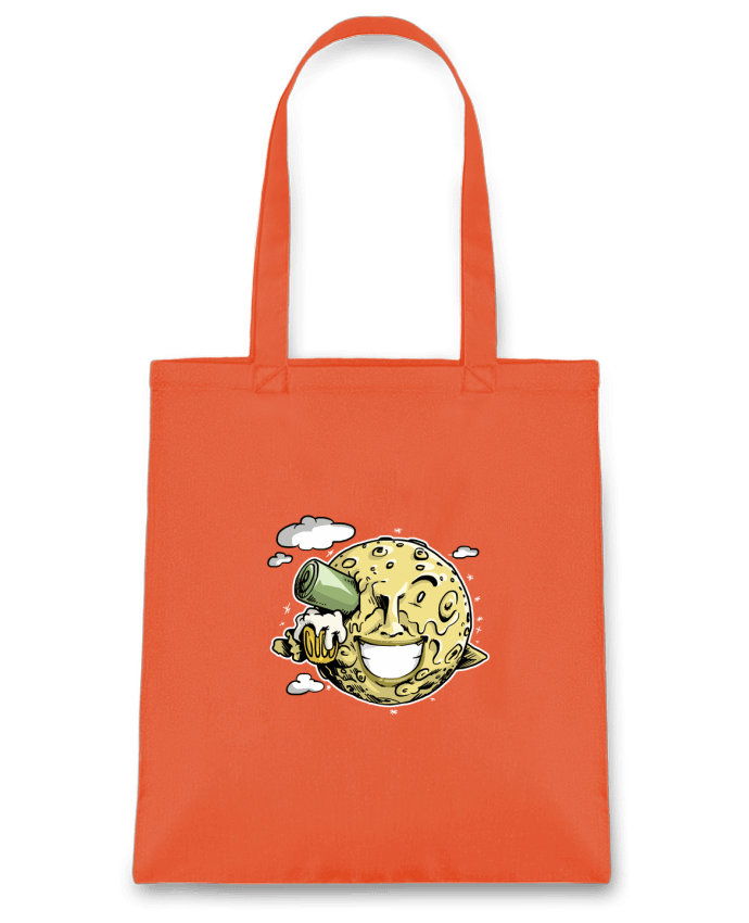 Tote Bag cotton Lune & bière by Tomi Ax - tomiax.fr
