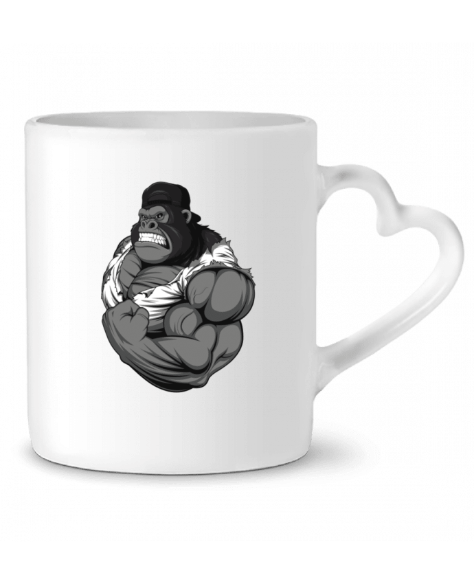 Mug Heart Strong Gorilla by trainingclothes