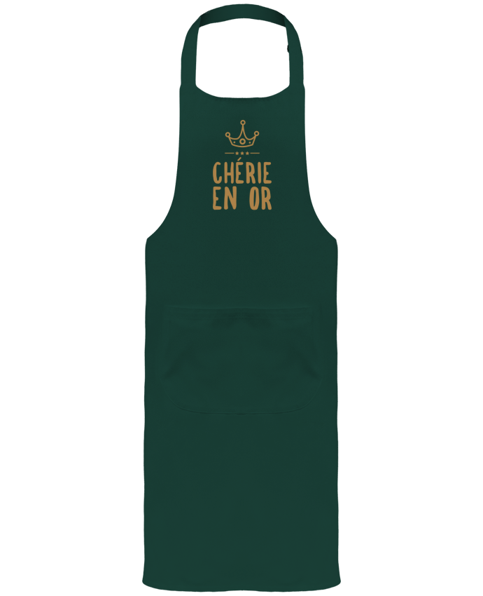 Garden or Sommelier Apron with Pocket Chérie en or by tunetoo