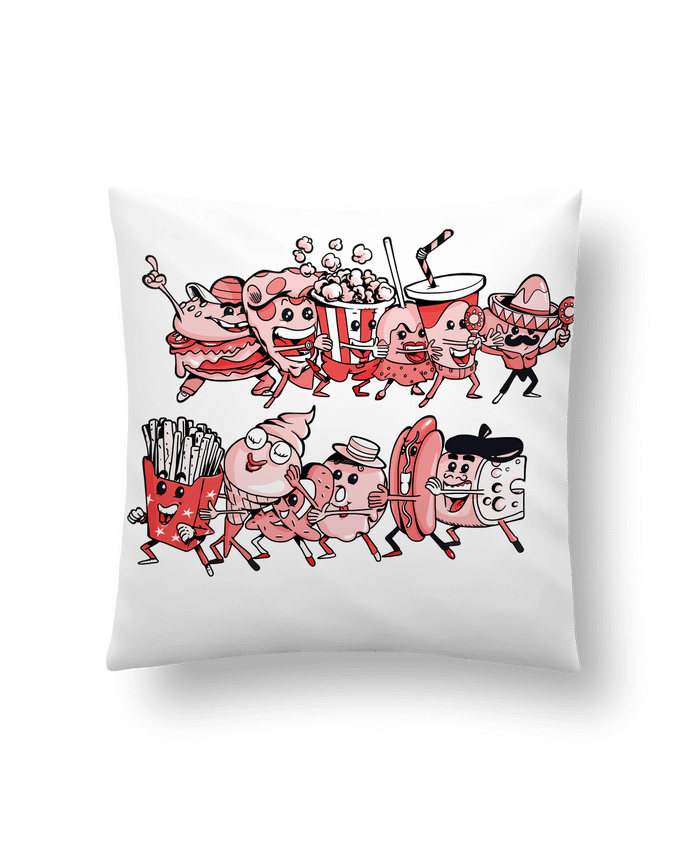 Cushion synthetic soft 45 x 45 cm Snacking et fiesta by Tomi Ax - tomiax.fr