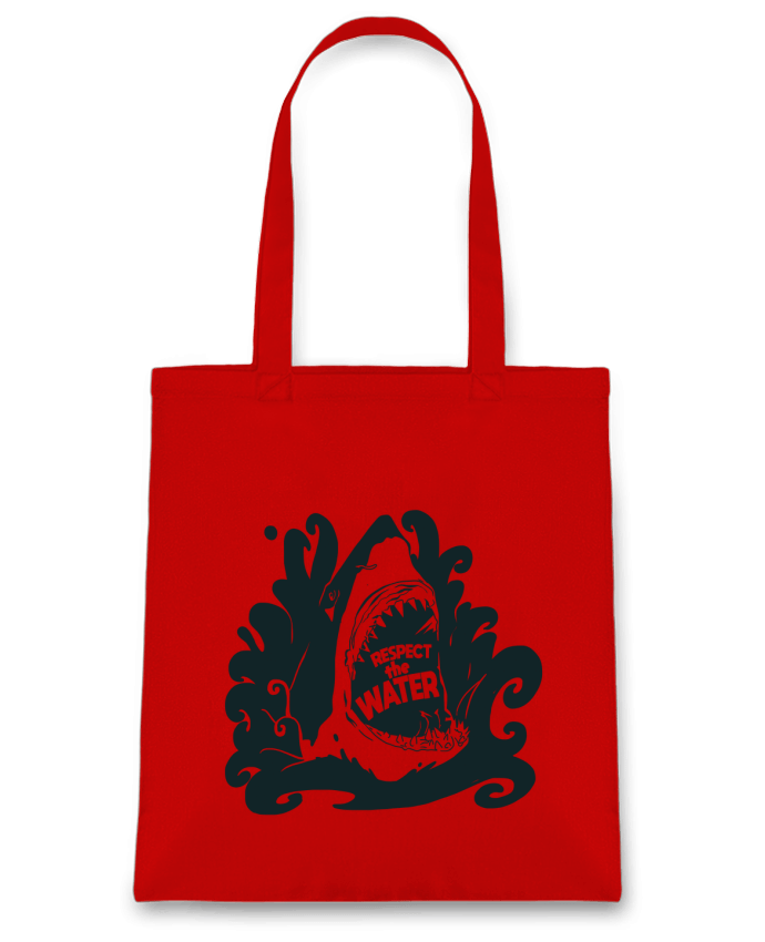 Tote Bag cotton Respect the Water - Shark by Tomi Ax - tomiax.fr