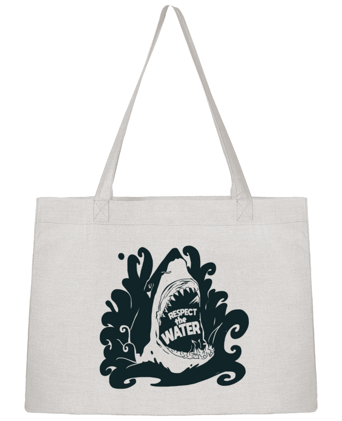 Shopping tote bag Stanley Stella Respect the Water - Shark by Tomi Ax - tomiax.fr