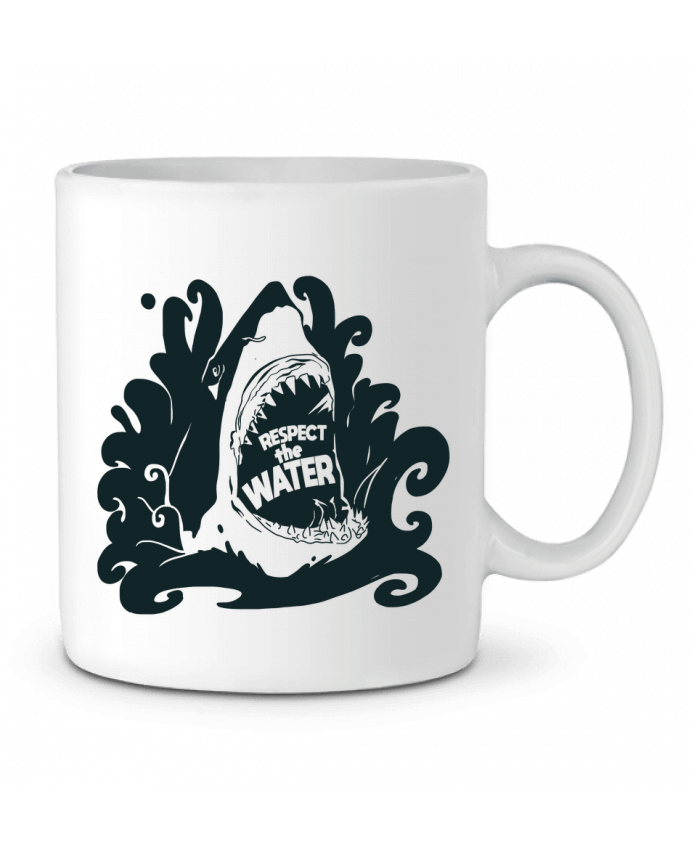 Ceramic Mug Respect the Water - Shark by Tomi Ax - tomiax.fr