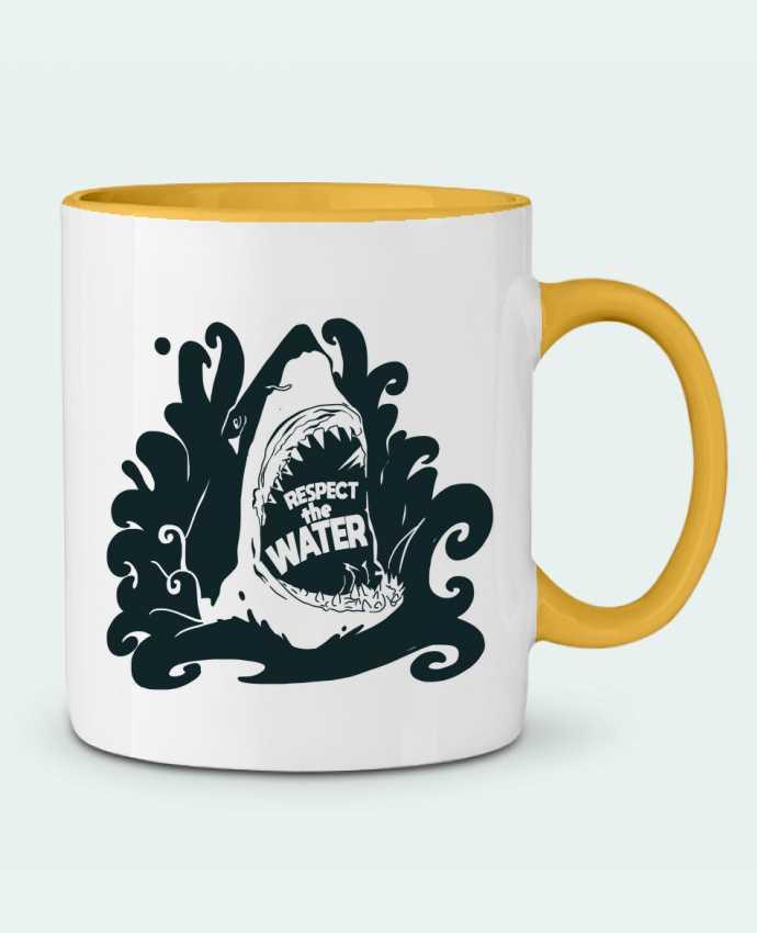 Mug bicolore Respect the Water - Shark Tomi Ax - tomiax.fr