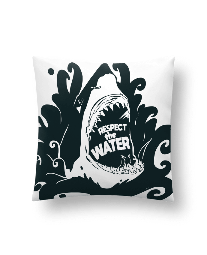 Cushion synthetic soft 45 x 45 cm Respect the Water - Shark by Tomi Ax - tomiax.fr