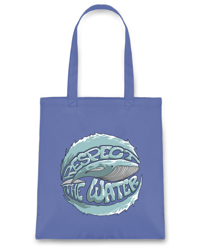 Tote Bag cotton REspect the Water - Whale by Tomi Ax - tomiax.fr