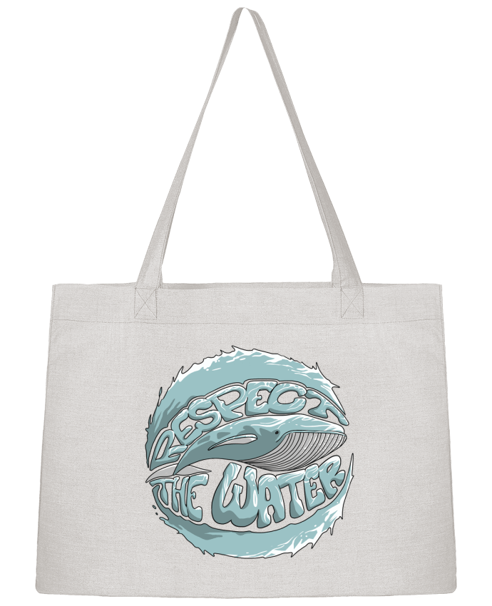 Sac Shopping REspect the Water - Whale par Tomi Ax - tomiax.fr