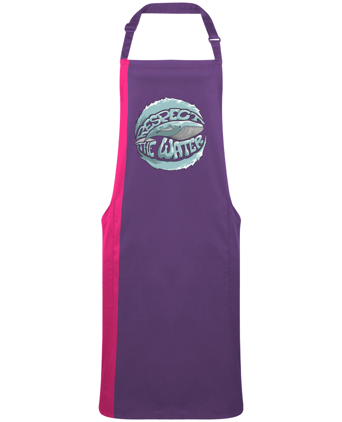 Tablier bicolore REspect the Water - Whale par  Tomi Ax - tomiax.fr