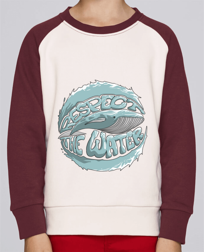 Sweat baseball enfant REspect the Water - Whale par Tomi Ax - tomiax.fr