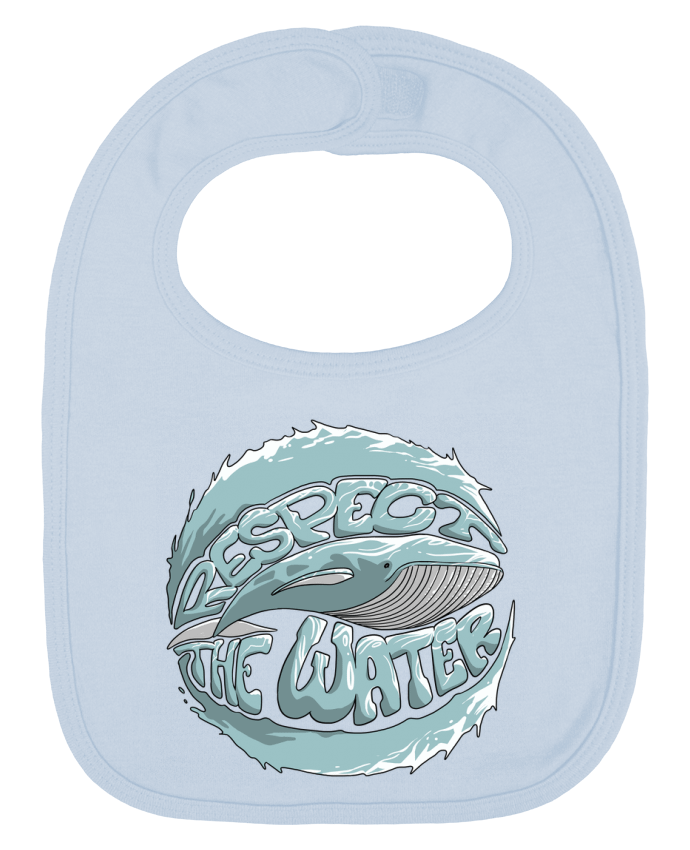 Bavoir bébé uni REspect the Water - Whale par Tomi Ax - tomiax.fr