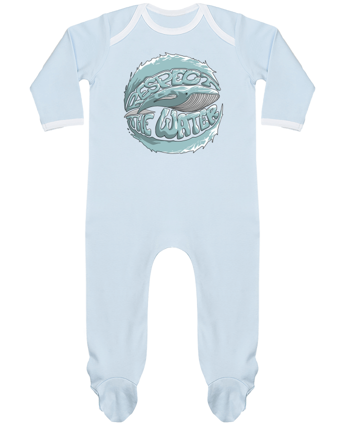 Body Pyjama Bébé REspect the Water - Whale par Tomi Ax - tomiax.fr