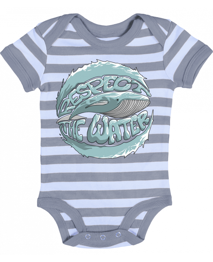 Baby Body striped REspect the Water - Whale - Tomi Ax - tomiax.fr