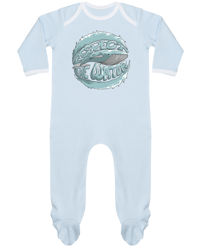 Baby Sleeper long sleeves Contrast REspect the Water - Whale by Tomi Ax - tomiax.fr