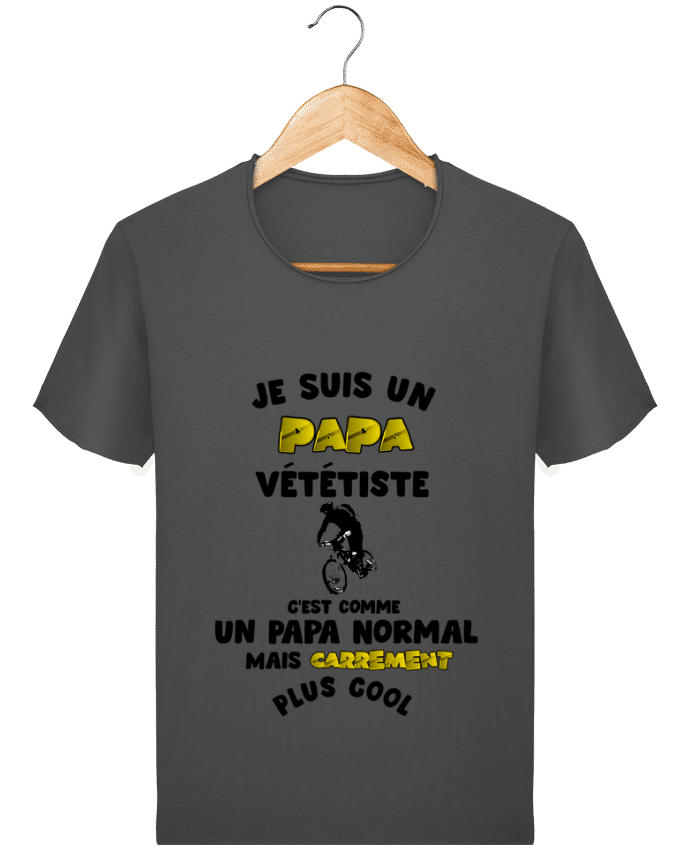  T-shirt Homme vintage Papa vététiste par 10signer