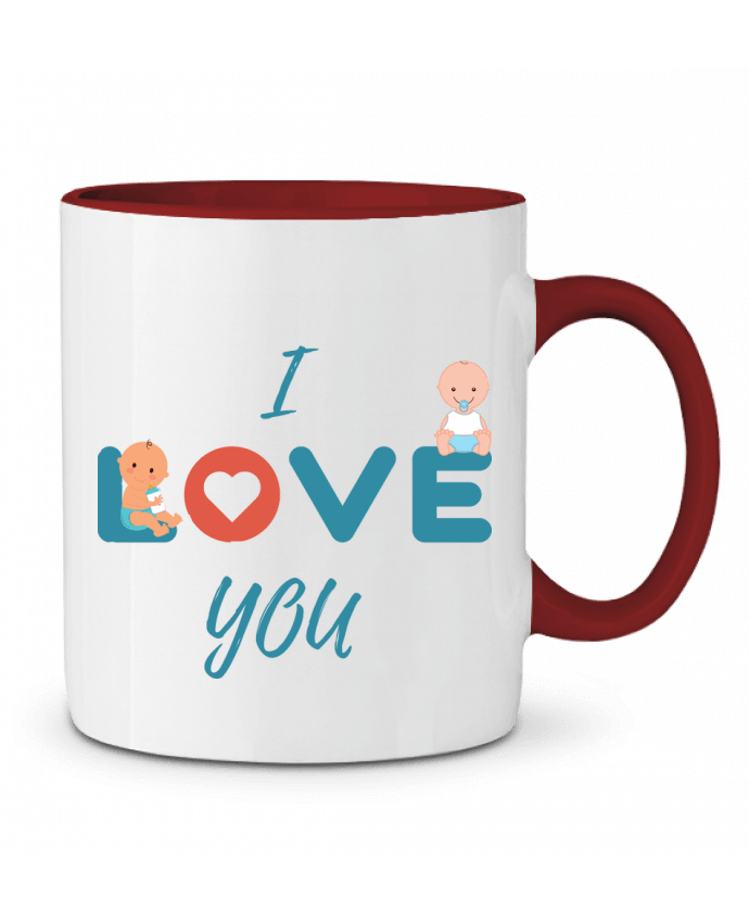 Mug bicolore I love you Lovebebe