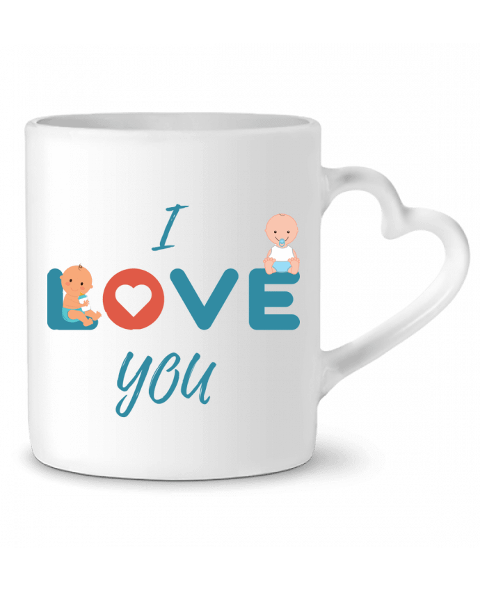 Mug Heart I love you by Lovebebe