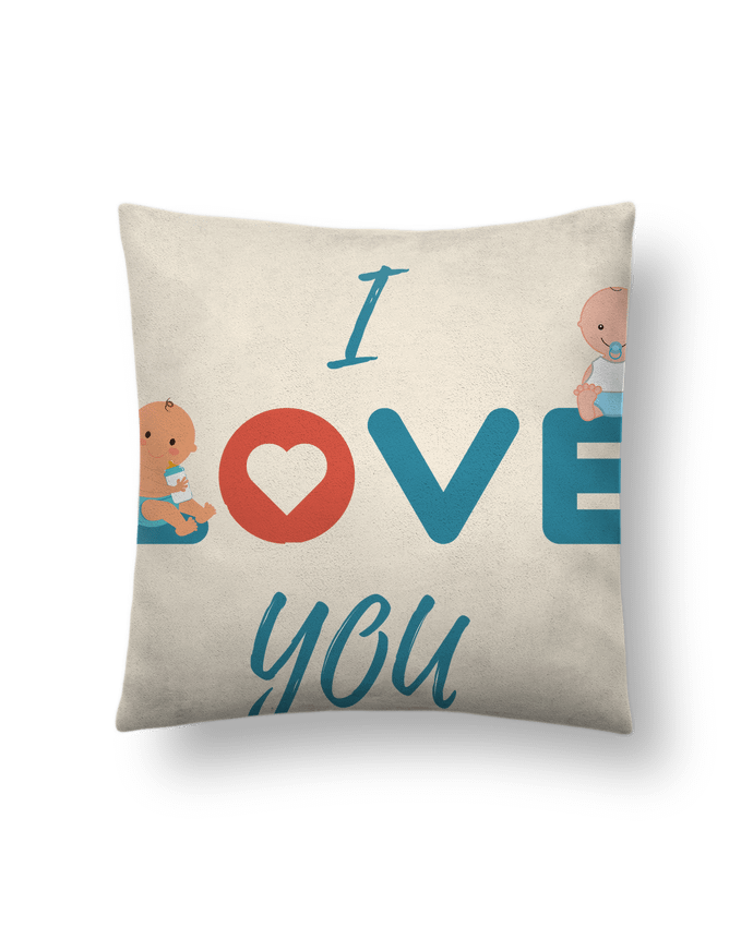 Cushion suede touch 45 x 45 cm I love you by Lovebebe