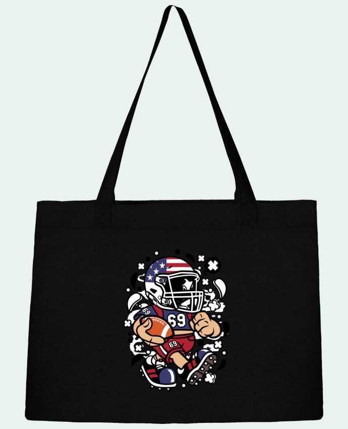 Shopping tote bag Stanley Stella Football Américain Cartoon | By Kap Atelier Cartoon by Kap Atelier