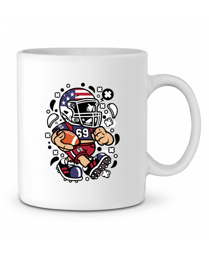 Ceramic Mug Football Américain Cartoon | By Kap Atelier Cartoon by Kap Atelier
