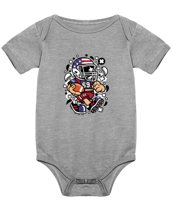 Body bébé Football Américain Cartoon | By Kap Atelier Cartoon par Kap Atelier